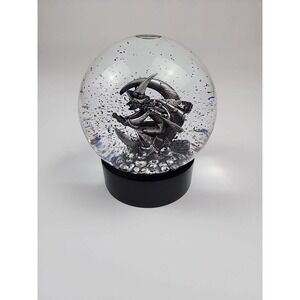 Witch Flying Crescent Moon Waterglobe Snowglobe Halloween *See Video*